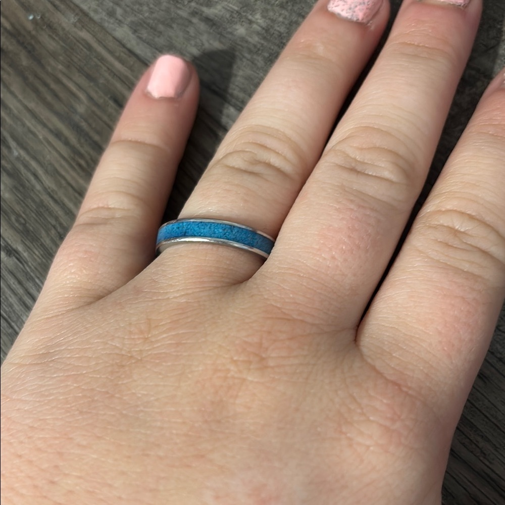 Elegant Blue Band Ring
